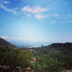 Scenic view of landscape against cloudy sky