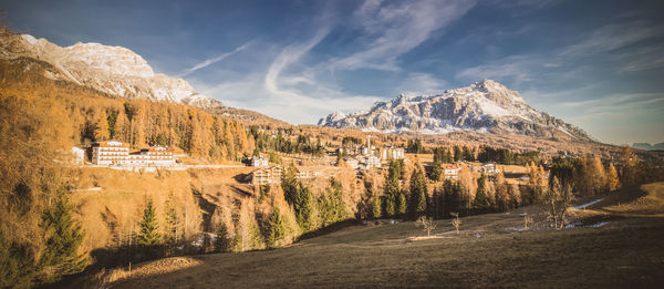 Panoramic shot of mountains against sky