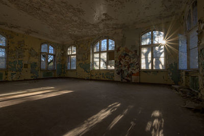 Interior of abandoned building