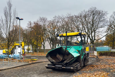 High angle view of car on street