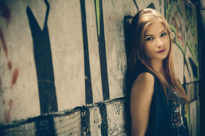 Portrait of young woman