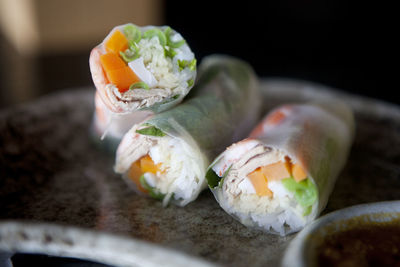 Close-up of sushi