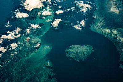 High angle view of sea