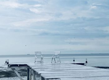 Scenic view of sea against sky