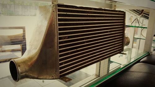 Close-up of electric lamp at home