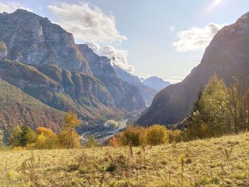 Scenic view of mountains