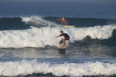 Man surfing in sea