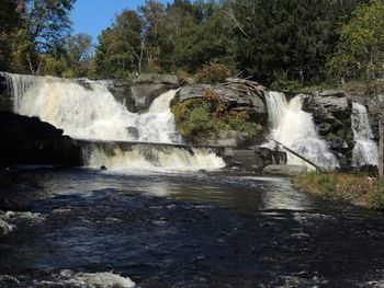 Scenic view of waterfall