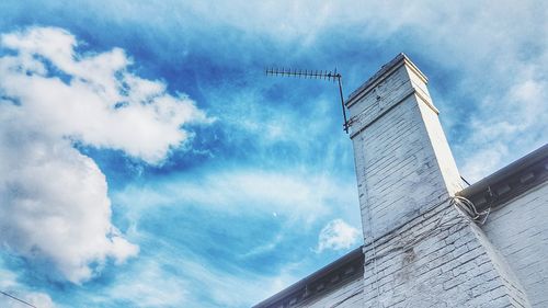 Low angle view of buildings against sky