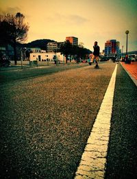 People walking in front of building