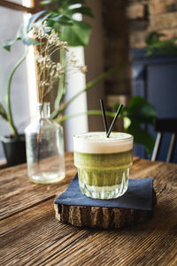 Close-up of drink on table