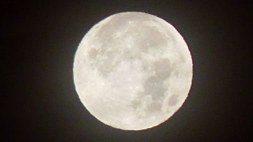 Low angle view of moon in sky