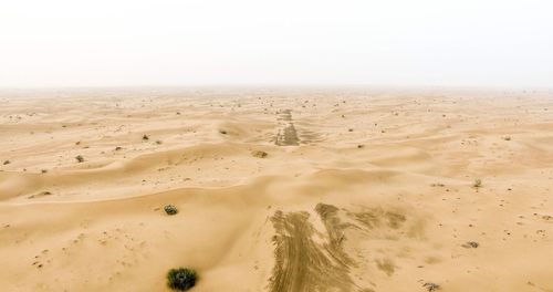 Scenic view of desert against sky