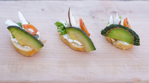 Close-up of food on table