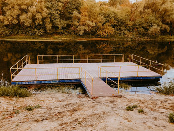 High angle view of abandoned structure on field during winter