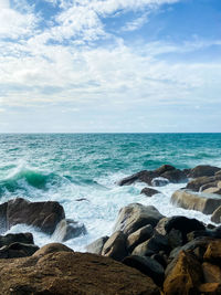 Scenic view of sea against sky