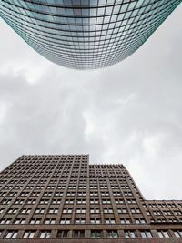 Low angle view of modern building against sky