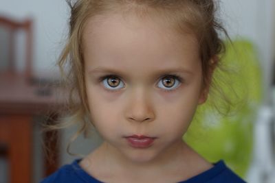 Close-up portrait of cute girl