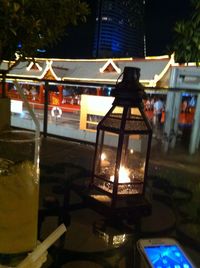 Illuminated built structure at night