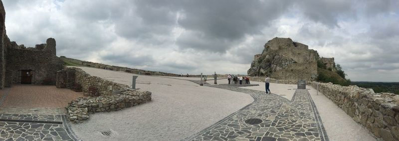 View of building against cloudy sky