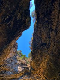 Rock formations in cave