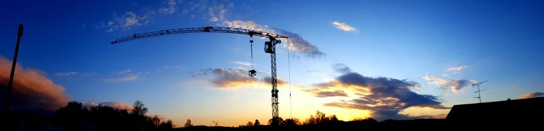 Low angle view of sky at sunset
