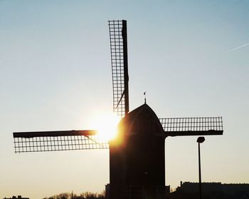 Low angle view of traditional windmill