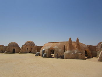 Ruins against clear sky