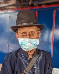 Portrait of man wearing hat