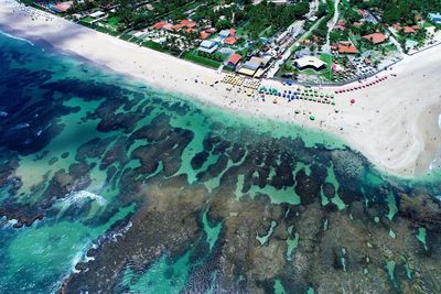 High angle view of beach