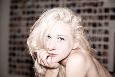 Close-up portrait of young woman