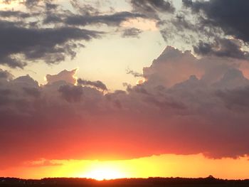 Sunset over landscape