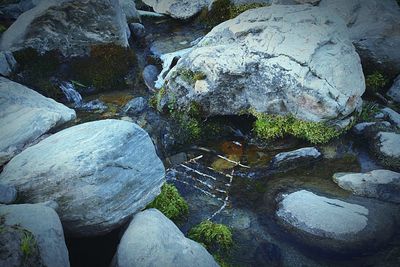 Rocks in sea