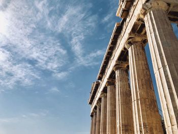 Low angle view of historical building against sky