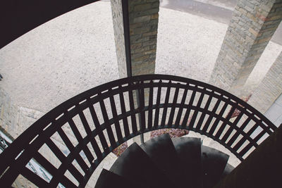 Close-up of spiral staircase