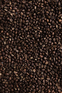 Full frame shot of roasted coffee beans