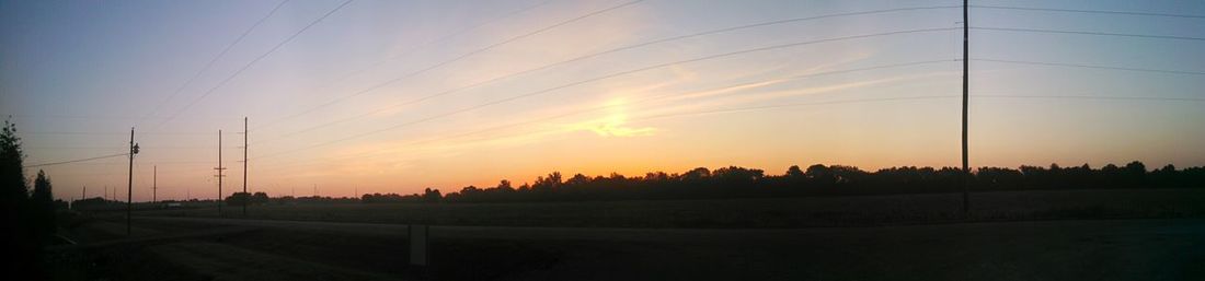 Scenic view of sunset over landscape