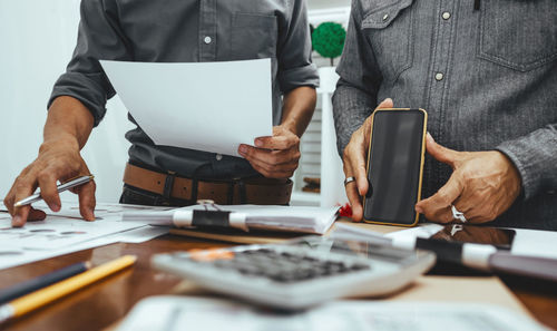 People working on table