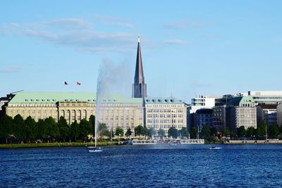 City buildings at waterfront