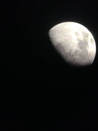 Low angle view of moon at night