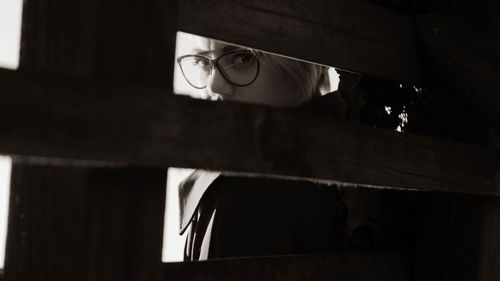 Portrait of young man in eyeglasses