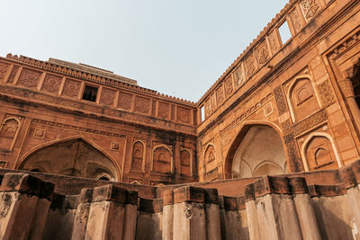 Low angle view of historical building against sky