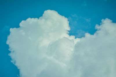 Low angle view of clouds in blue sky