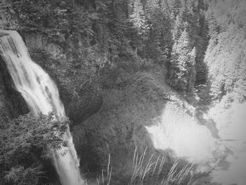 Scenic view of waterfall