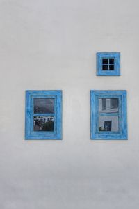 White house window on wall of building