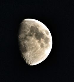 Low angle view of moon in sky