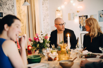 Group of people on table