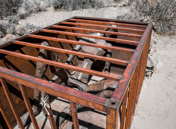 Close-up of abandoned building