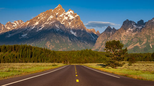 Panoramic view of snowcapped mountains against sky