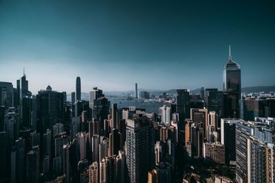 Aerial view of buildings in city